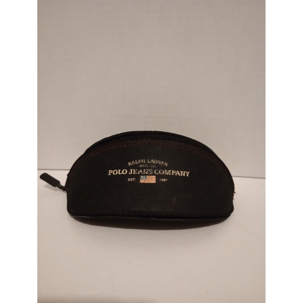 Ralph Lauren Polo Jeans Company SUN GLASSES Case Leather Red *read